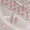 Papel de Transferencia para Uñas Vintage Rosa Encaje Francés Suave Floral Lunares Flor de Rosa Estampado Decoración de Uñas