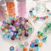 Contas Rachadas de Gelo, Contas de Vidro Flor Explosiva, Contas Soltas de Vidro, Pulseiras de Amizade DIY Feitas à Mão, Contas Redondas, Acessórios de Contas Soltas