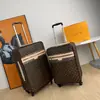 Maleta Clásica L Horizon55 Negro Floral Negro Cuadros Maleta de Cabina Maleta de Carrito de Cuatro Ruedas