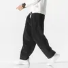 Nuevos Pantalones Harem Sueltos Estilo Chino Otoño e Invierno Pana Talla Grande Pantalones Casuales Pantalones Rectos Cónicos para Hombre