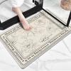 Alfombra de Baño de Terciopelo de Cordero, Antideslizante, Alfombra para Pies de Secado Rápido, Puerta de Entrada, Puerta de Baño, Alfombra Antideslizante, Lavable a Máquina