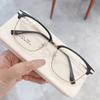 17108 espejo de cejas nuevo espejo liso moda medio marco marco metálico con marco para gafas de miopía fábrica venta al por mayor