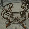 Mesa de café de hierro forjado europeo, Muebles de hierro forjado, Mesa de comedor de artesanía en hierro, Mesa de té forjada en bruto
