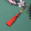 Ventoinha de Panda com Borla de 8cm Estilo Chinês Hanfu Qipao Broche Acessórios de Vestuário Estilo Antigo Pingente de Roupa Infantil Borla Atacado