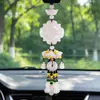 Colgante de perfume de coche de fábrica Xiangyun, calabaza de loto de jade verde, colgante creativo para decoración de coche, accesorios para coche al por mayor