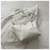 2026 Bolso Tote de Textura Tejida Nuevo para Mujer, Gran Capacidad, Para el Trabajo, Bolso de Hombro Único, Cuero PU Retro, Bolso de Mano Casual Versátil