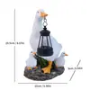 Adornos de pato blanco artificial transfronterizos, decoraciones para paisajismo de jardines exteriores, luces creativas alimentadas por energía solar para villas y jardines