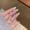 925 agulha de prata longo Tassel Zircon brincos mulheres ins moda leve luxo nicho all-match elegante brincos de laço brincos
