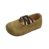 Zapatos de Ballet de Cuero con Cordones Estilo Retro Francés para Niñas, Nueva Colección Otoño 2026, Mocasines de Tacón Bajo para Niños Pequeños, Transfronterizo