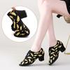 Zapatos de Baile para Baile de Salón, Tacón Medio-Alto, Suela Suave, Estilo Marinero, Zapatos para Bailar en Plaza al Aire Libre, Zapatos de Baile Latino, Estándar Nacional, Venta Caliente Transfronteriza