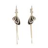 Pendientes con borlas de mariposa para mujer, largos, elegantes y personalizados, combinables con todo, modernos, 2021