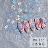 Adesivos de unhas floco de neve branco outono e inverno transfronteiriços atacado novo Natal oco tridimensional relevo adesivos adesivos de unha