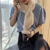 Bufanda de piel sintética suave de alta calidad, amigable con la piel, cálida, gruesa para otoño e invierno, estilo coreano, bufanda pequeña para mujer, imitación de piel de conejo Rex, moda