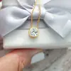 Collar de Acero Inoxidable con Diamantes Chihang Transfronterizo Cadena para Clavícula de Acero de Titanio Versátil que No se Desvanece Collar con Colgante de Pedrería Diciembre