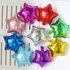 Balão de alumínio de 10 polegadas com cinco pontas, decoração de teto, balão de papel alumínio, balão de estrela, aniversário