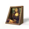 Cama e Arranhador para Gatos Mona Lisa, Arranhador Vintage com Moldura de Pintura a Óleo, Cama para Gatos de Papelão Ondulado, Cama para Gatos Criativa com Moldura de Quadro