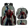 Liberación Rápida Transfronteriza Spider-Man Spider-Man Mochila Escolar Estudiante Niños Bolsa Escolar Periférica Bolso Escolar de Hombro Juego de Tres Piezas