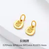 Tendencia Nacional Método Antiguo Arena Oro Colgante Fuego Azul Goteo de Aceite Suerte Hueco Tallado Incrustado Perlas Hecho a Mano DIY Pulsera Collar Accesorios