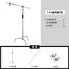 Cabeça Mágica de Fotografia Braçadeira Universal Tipo C Suporte de Luz Perna Mágica Braçadeira Redonda para Bolo Adaptador Giratório Adaptador de Barra Transversal Roda Disparo
