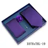 Conjunto de Presente Caixa com Gravata e Lenço Retrô para Homens, Traje Formal de Negócios, Gravata de 8cm Amarrada à Mão com Padrão Paisley Floral Escuro Fabricante
