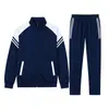 Uniformes Escolares de Primavera y Otoño para Secundaria y Preparatoria, Trajes Deportivos de Manga Larga, Uniformes Grupales, Uniformes de Clase Estilo Universitario, En Stock