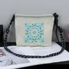Bolsa com Zíper de Nylon Bordado Alça de Ombro Ajustável Leve para o Dia a Dia Bolsa Transversal Armazenamento de Chaves Bolsa de Ombro Atacado