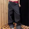 Jeans retrô americano plus size com rebites e sabre cruzado para homens e mulheres, estilo high street, corte solto, modelagem que emagrece, caimento fluido, calça casual de perna larga