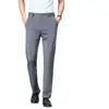 Pantalones Casuales de Negocios para Hombre de Verano Hombres de Mediana Edad y Jóvenes Vestir Delgados Rectos Seda de Hielo Cortos de Secado Rápido Casuales para Hombre