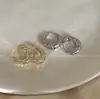 Aretes de Aro Irregulares Lisos tipo Croissant, Aretes Populares Nuevos, Aretes de Lujo Accesible de Gama Alta para Mujer, Aretes Elegantes