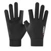 Guantes de Protección Solar para Hombre Verano Seda de Hielo Delgados Calados Dos Dedos Pesca Antideslizantes Repartidor Ciclismo Guantes Mujer