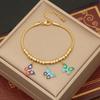 [Bingmeng] pulsera de amor goteando aceite pulsera de moda ojo de mariposa pulsera europea y americana de acero inoxidable B460
