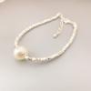 Joyería Qingdao Moda Nueva Japonesa y Coreana Pulsera de Plata Rota Collar de Perlas Shijia Cadena para Clavícula Estilo Frío