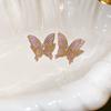 Pendientes de Mariposa con Goteo de Aceite Dulce de Circonita Europeos y Americanos, Estilo Minimalista de Nicho Fresco, Pendientes Versátiles de Alta Gama para Mujer