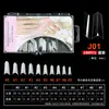 Uñas Vestibles Ultra Delgadas, Sin Rastro, Alta Transparencia, Parches para Uñas Transparentes de Color Natural Full y Half-Stick, 100 Piezas en Caja