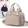 Bolso de Mano de Color Sólido de Moda, Simple y Versátil, Bolso Cruzado de Viaje, Ligero, Resistente al Agua, Bolso de Hombro para Mujer para el Trabajo de Fábrica