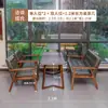 Conjunto de Mesa e Cadeiras, Poltrona Sofá de Madeira Maciça, Cadeira Individual, Assento de Cartão, Cadeira Redonda Totalmente em Madeira Maciça, Mesa Redonda, Mesa de Jantar Novo Estilo Chinês, Madeira de Nogueira