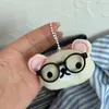 Llavero de Peluche de Oso Lindo Fácil Japonés Estudiante Girly Corazón Dibujo Animado Colgante Decoración de Empaque de Bolsa Regalo para Mejor Amigo