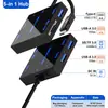 Hub USB 3.0 Portátil 5 en 1 5Gbps con Luz Indicadora para PC