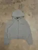 Sudadera con capucha y cremallera Retro Distressed Aliento de Bebé Y2K Street High Street Moda de Nicho Europea y Americana Transfronteriza