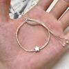 Novo estilo chinês pulseira de osmanthus tecida à mão feminina estilo étnico pulseira com design de lótus simples estilo antigo pulseira estilo frio e claro