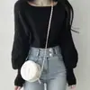 Suéter Grosso Torcido para Mulheres, Novo Agasalho de Outono e Inverno com um Design Elegante e Único, Top de Tricô Básico Ajustado e Lisonjeiro