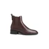 Versión de Piel de Vaca~Botines Chelsea de Tacón Grueso Sencillos de Piel Genuina para Mujer Estilo Coreano Botines Bajos Botines Cortos para Primavera Otoño Botas Adelgazantes Botas Martin