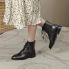 Botas Martin para mujer 2022 otoño e invierno nuevas vintage tacón grueso punta redonda cierre bota corta plana delgada suministro directo transfronterizo