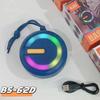 Altavoz Bluetooth con luces BS62D, nuevo mini subwoofer inalámbrico, portátil, para exteriores, con tarjeta estéreo pequeña