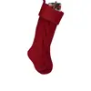 Calcetines de Navidad de Punto de Color Sólido Bolsa de Regalo para Calcetines de Navidad Calcetines de Lana Tejidos Grandes Decoración de Pared para el Hogar Bolsa de Dulces Calcetines