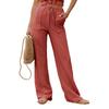 Primavera/Verano 2025 Nuevo Amazon Comercio Exterior Europeo y Americano Transfronterizo para Mujer Pantalones Casuales Holgados de Pierna Recta Adelgazantes de Cintura Alta
