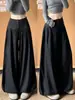 Pantalones Negros de Botones de Tiro Alto para Mujer, Nuevo Estilo Otoño 2026, Sueltos y Adelgazantes para Figuras Tipo Pera, Caída Suave, Pantalones Harem con Puño
