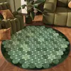 Cadeira de Computador para Sala de Estar Estilo Medieval Verde Tapete Redondo à Prova d'Água e Resistente a Manchas Cadeira Maquiagem para Vestiário Almofada com Acabamento de Luxo