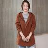 Rompevientos para mujer de longitud media 2025 primavera y otoño moda coreana nueva parte superior casual para mujer tops verde militar talla grande