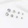 Contas de diamante preservadoras de cor folheadas a ouro 14K, corte poligonal, contas soltas, contas de diamante, material para contas de fio DIY feitas à mão D15